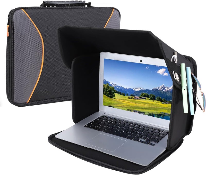 YUMTIM Laptop Sun Shade Laptops Sun Glare Shield Laptop Sunshade Bag for Working Outside Privacy Screen Hood Foldable Shield Cover 15-16'' (Patent Pending) - Image 1